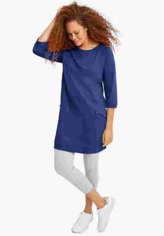 French Terry Zip Pocket Tunic image number 0
