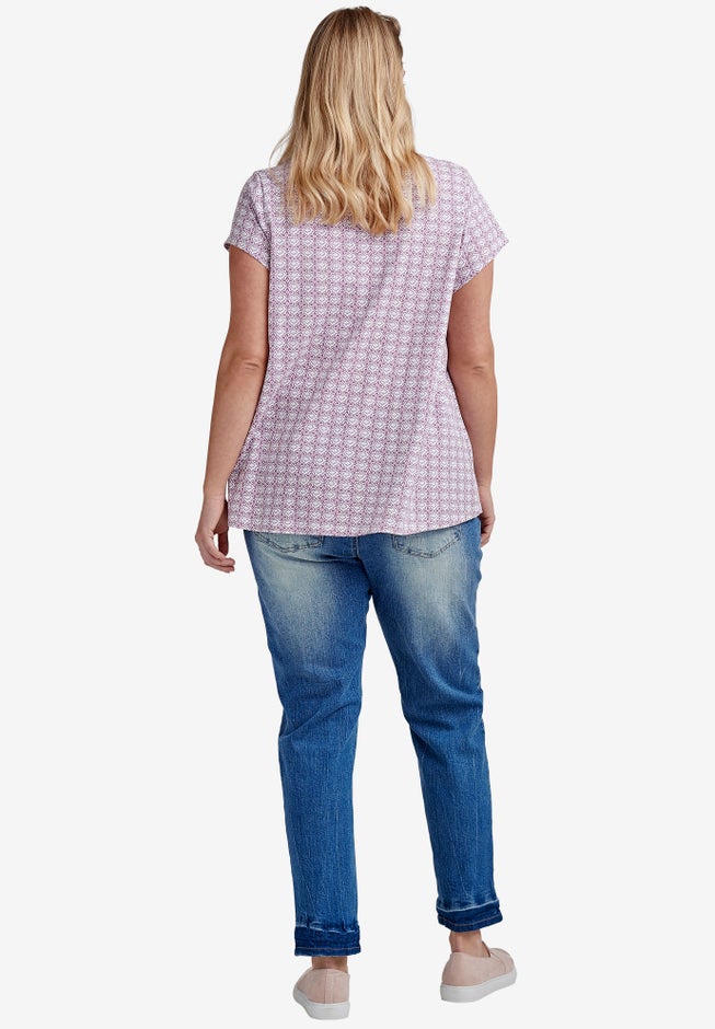 Twisted V-neck Tee image number 1