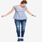 Twisted V-neck Tee image number null