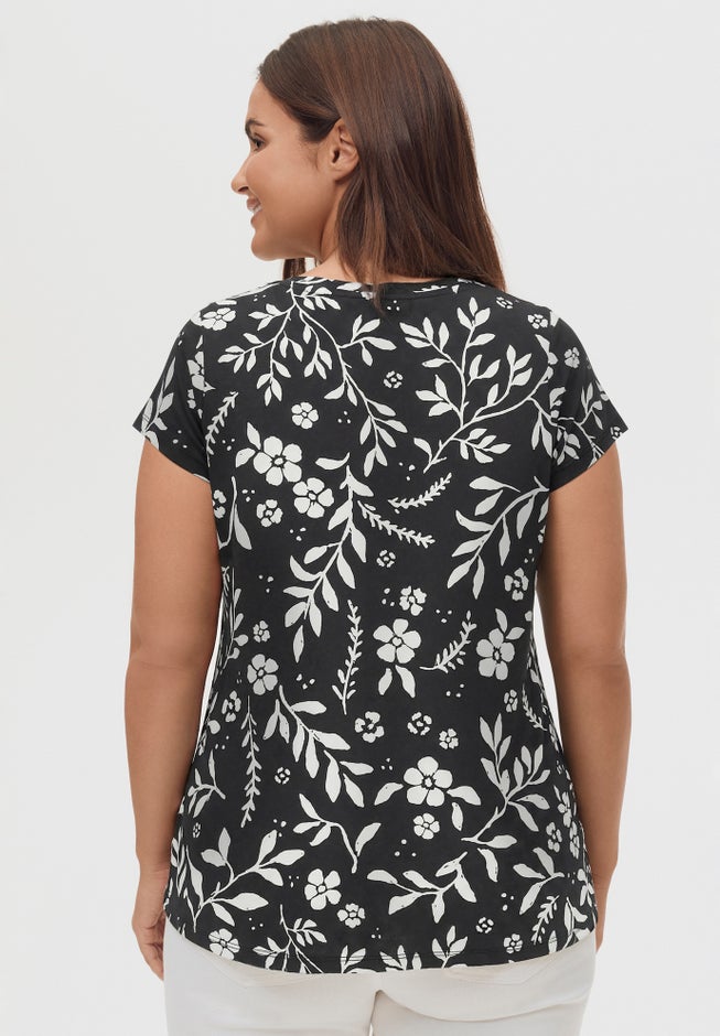 Twisted V-neck Tee image number 1