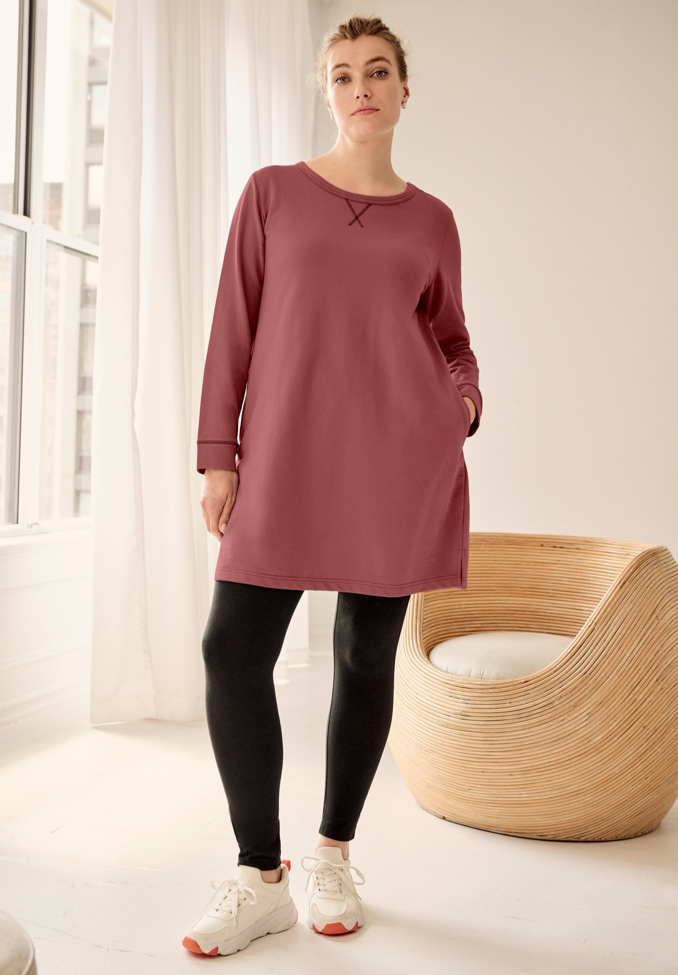 French Terry Tunic Dress image number 0