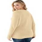 Button Y-neck Sweater image number null