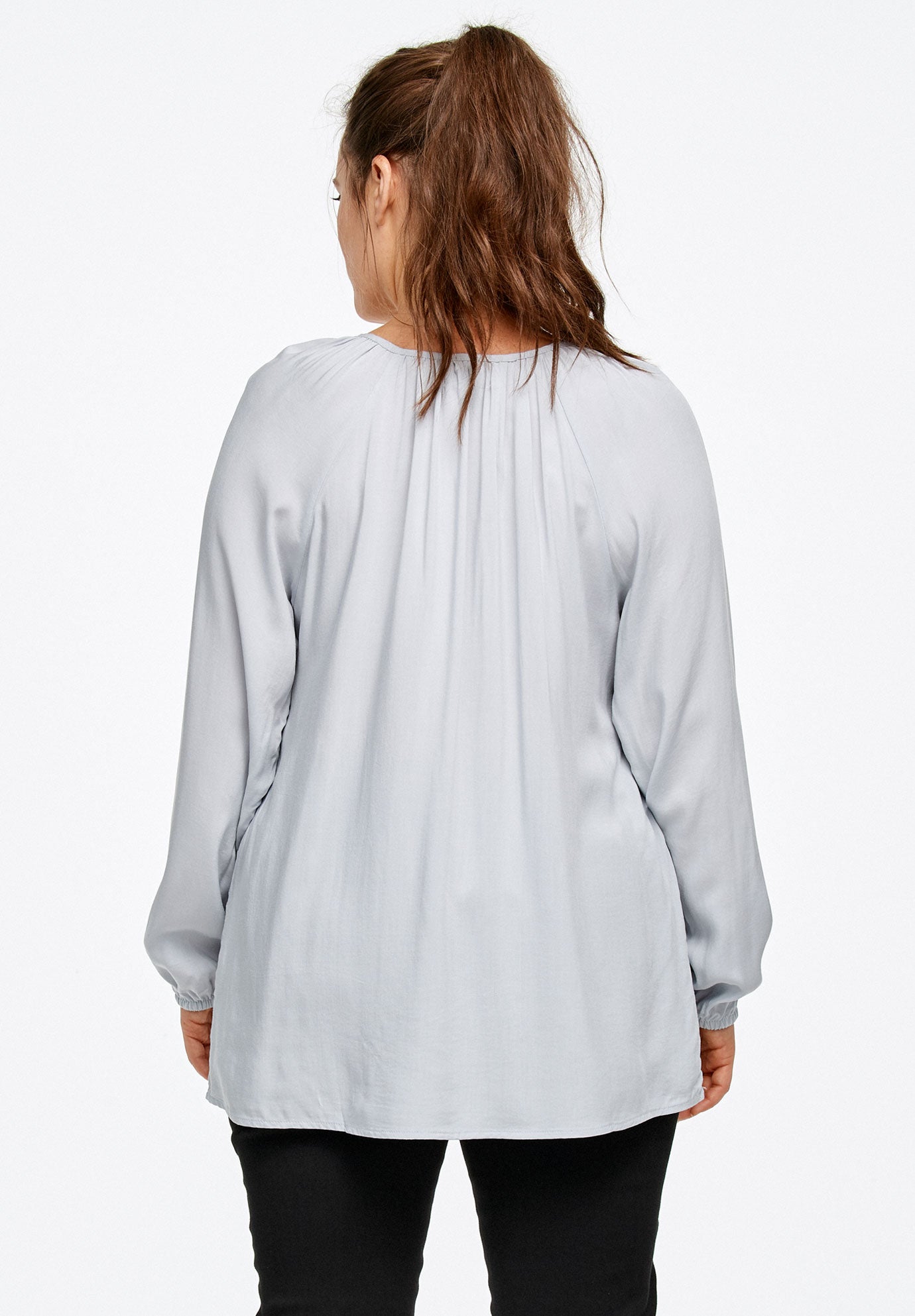 Tie Neck Peasant Tunic image number 1