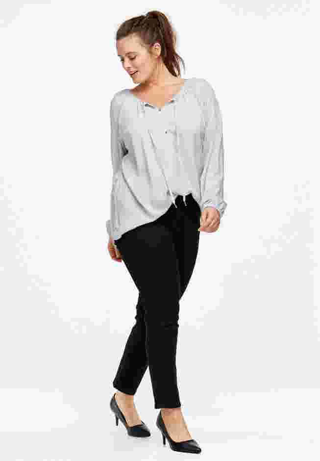 Tie Neck Peasant Tunic image number 3