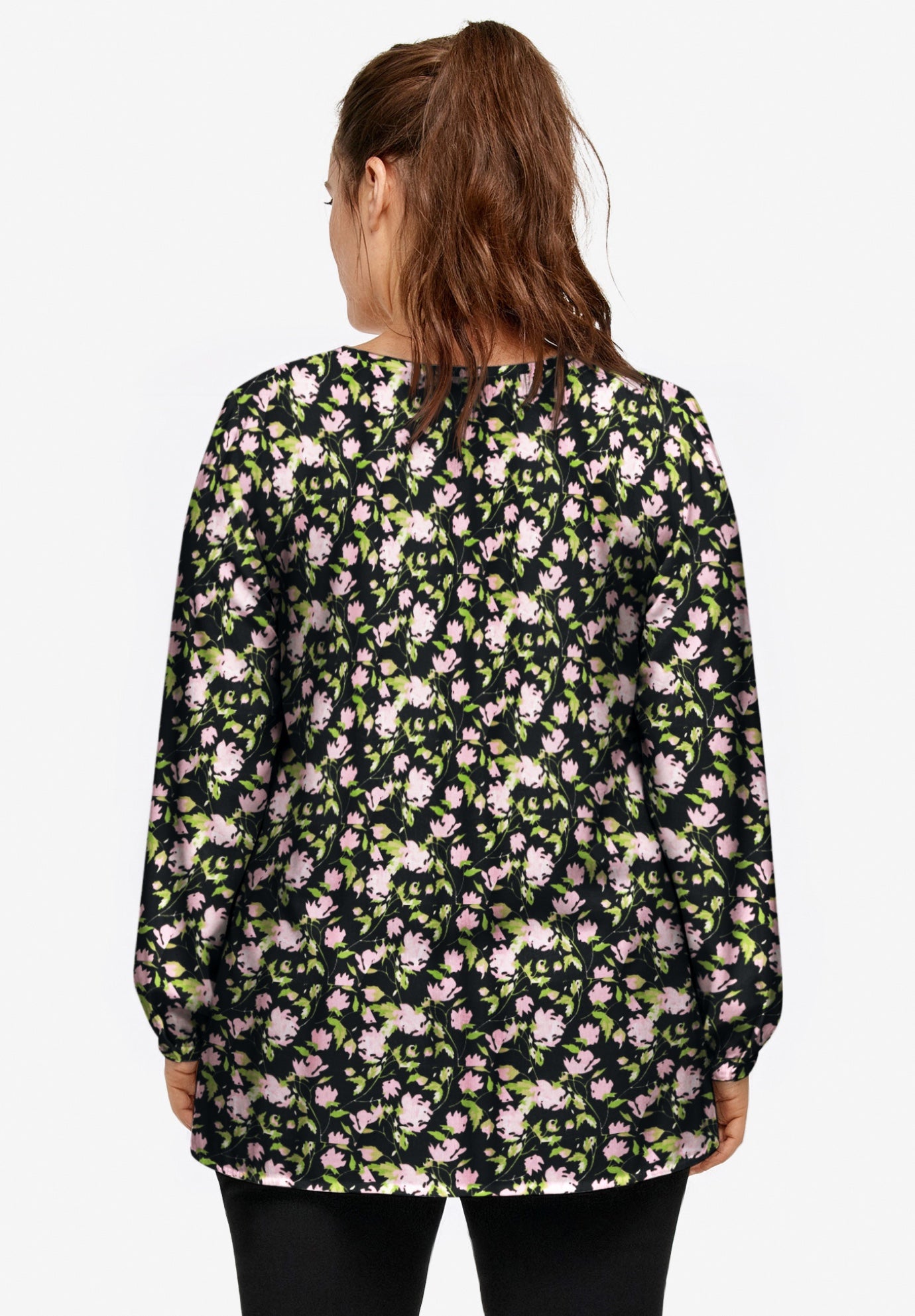 Tie Neck Peasant Tunic image number 1