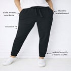 French Terry Drawstring Elastic Waistband Jogger image number null