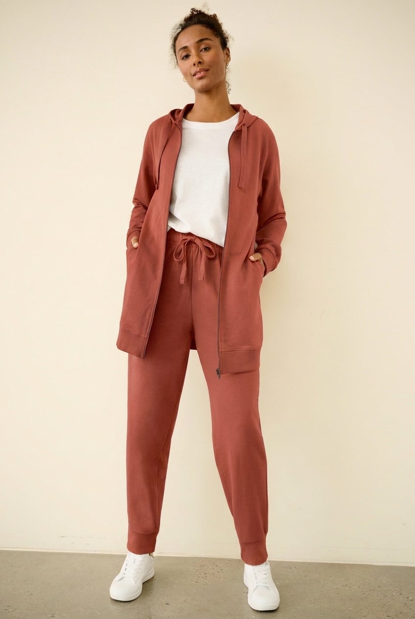French Terry Drawstring Elastic Waistband Jogger image number 0