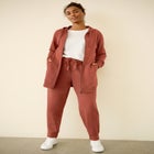 French Terry Drawstring Elastic Waistband Jogger image number 0
