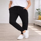 French Terry Drawstring Elastic Waistband Jogger image number null