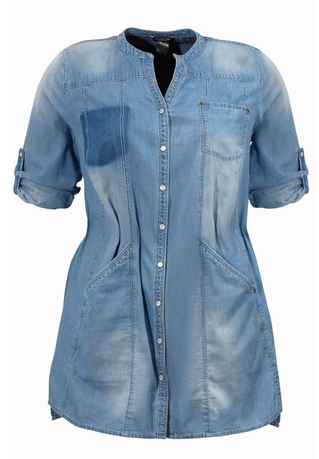 Snap Front Denim Tunic image number 2