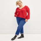 Stretch Mid-rise Relaxed Boyfriend Jeans image number null