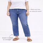 Mid-Rise Stretch 5-Pocket Relaxed Fit Boyfriend Jeans image number null