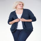 V-Neck Button Front 100% Cotton Everyday Cardigan image number null