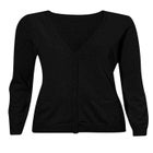 V-Neck Button Front 100% Cotton Everyday Cardigan image number null