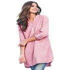 Breezy Cotton Henley Tunic image number null