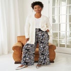 Open Front Long Ribbed Sleeve Waffle Cardigan image number null