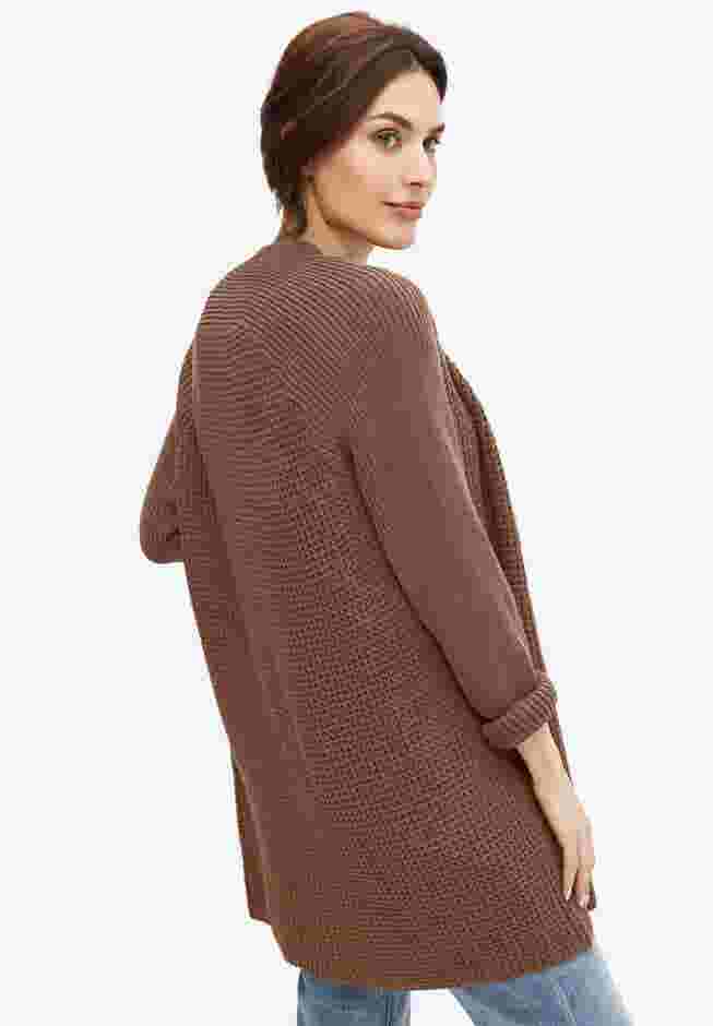 Open Front Waffle Cardigan image number 1