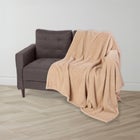 HGTV Butter Sherpa Faux Fur Throw image number null