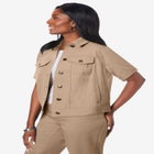 Short Sleeve Denim Jacket image number null