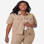 Short Sleeve Denim Jacket image number null