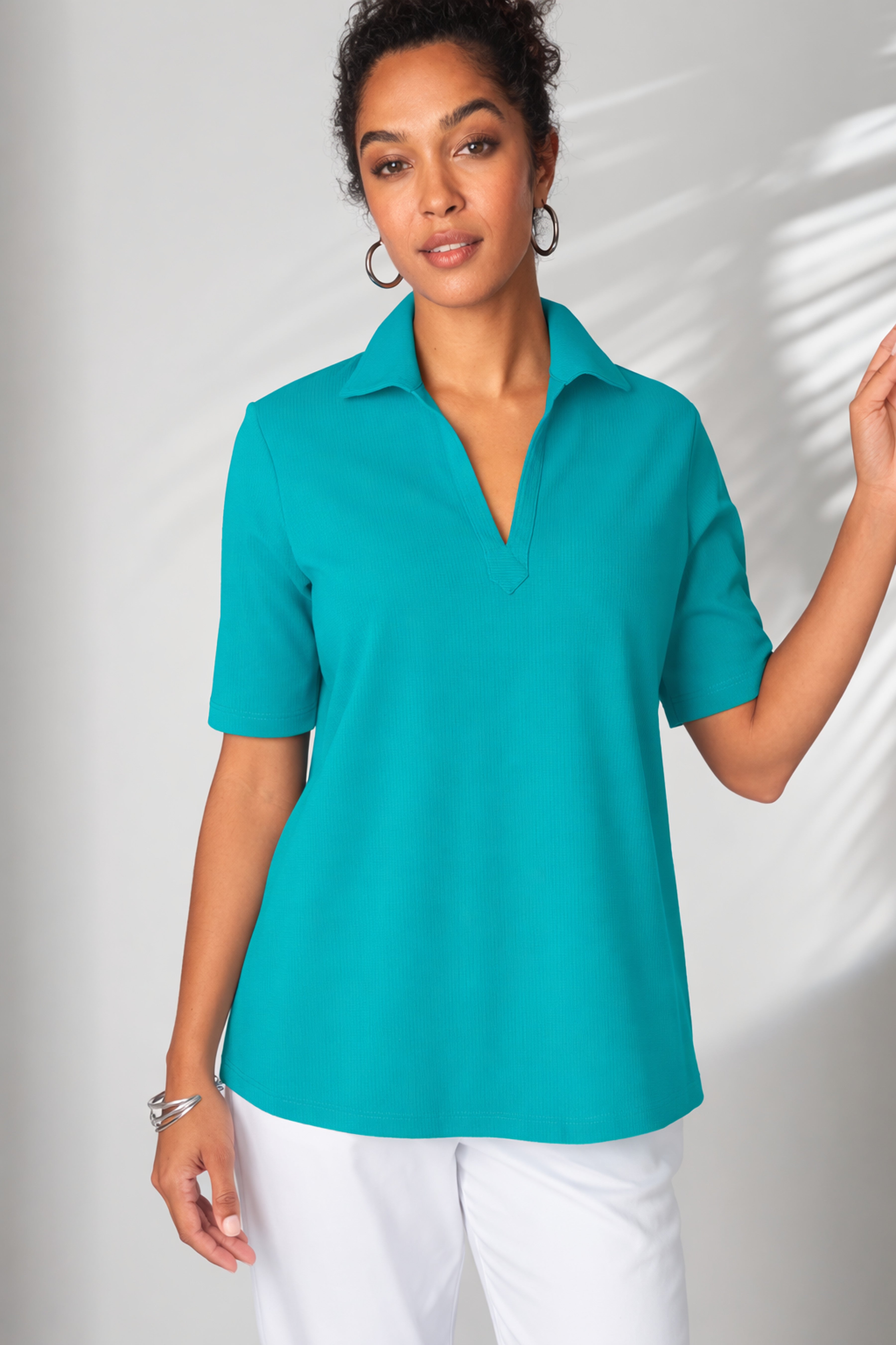 Stretch Cotton Polo Tee image number 0