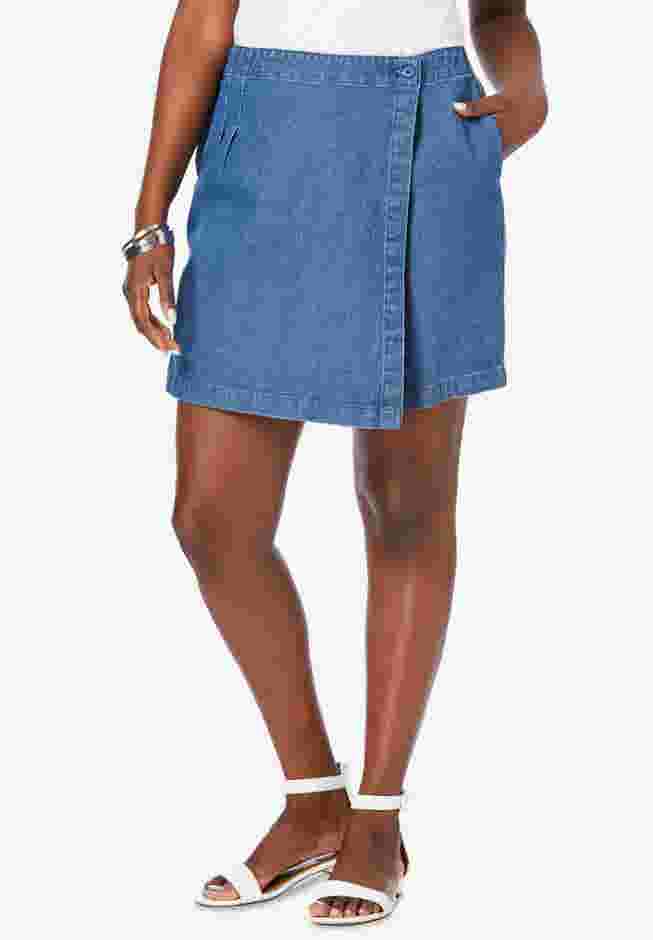 Classic Cotton Denim Skort image number 0