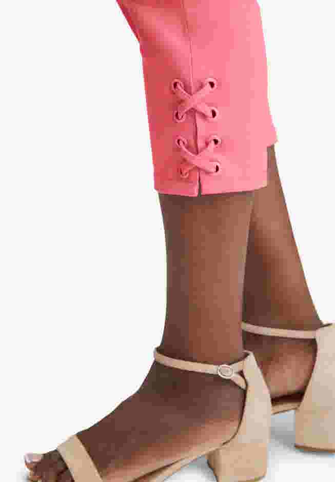 Comfort Waist Stretch Denim Lace-Up Capri image number 1