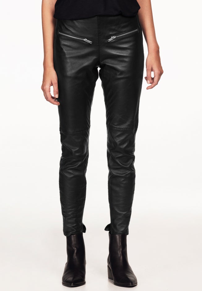 Skinny Leather Pants image number null