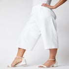Wide-Leg Crop Crepe Pants image number null