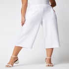 Wide-Leg Crop Crepe Pants image number null
