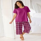 Woven Sleep Capri Pant image number null
