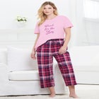 Woven Sleep Capri Pant image number null