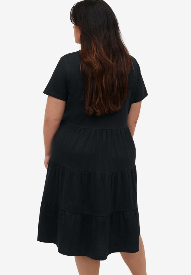 Tiered Knit Tee Dress image number 1