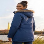 Faux Fur Trim Two-Way Zip-Front Mid-Length Parka image number null