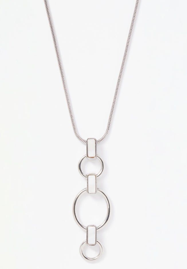 Triple Hoop Pendant Necklace image number 3