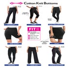 Stretch-Cotton Knit Pull-On Wide-Leg Leggings image number null