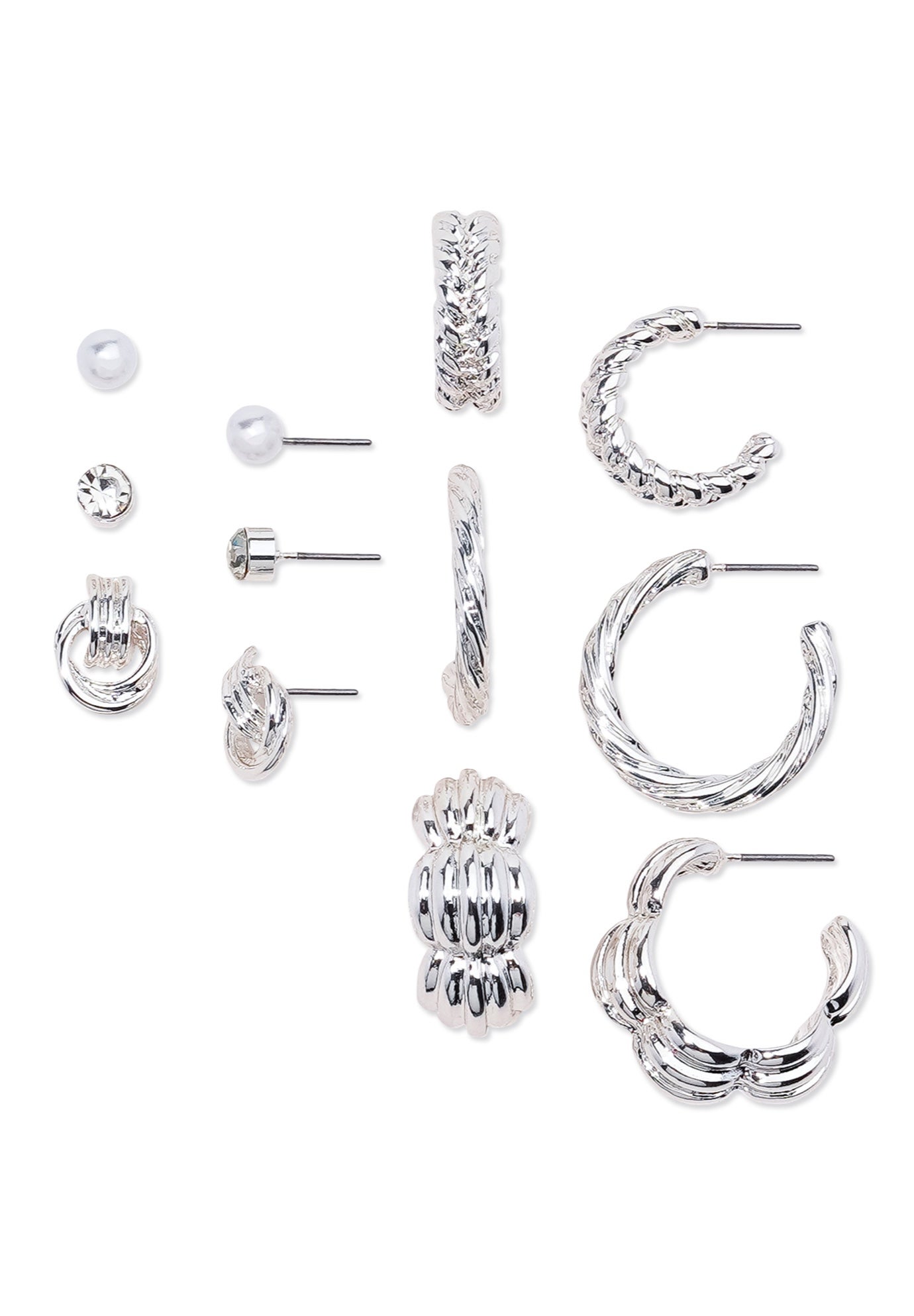 Assorted Stud and Hoop Earring Set image number 0