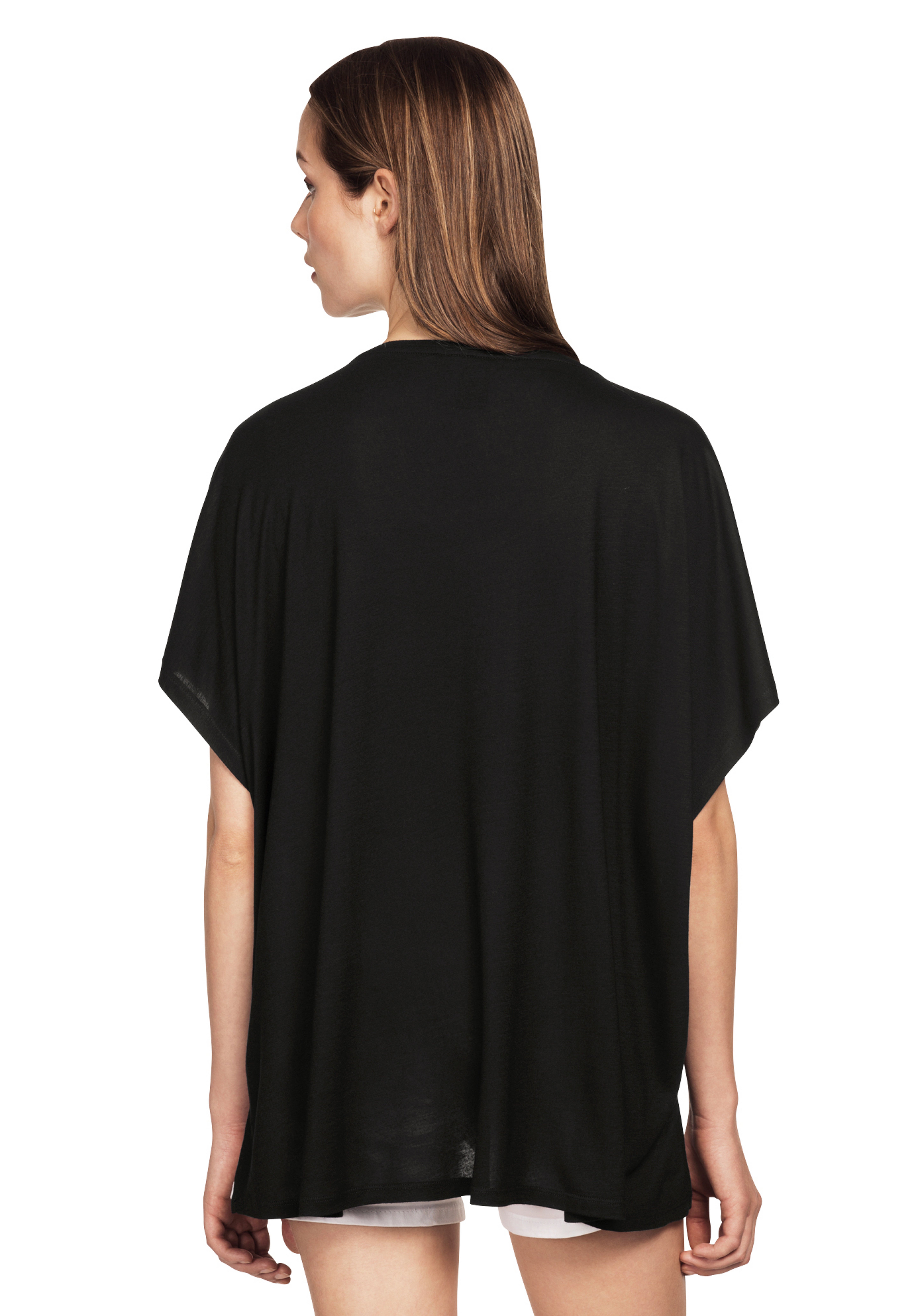 Stretch Knit Scoop Neck Oversized Tunic image number 1