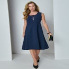 Bi-Stretch Fit and Flare Dress image number 0