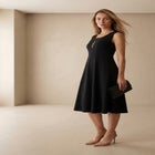 Bi-Stretch Fit and Flare Dress image number 1