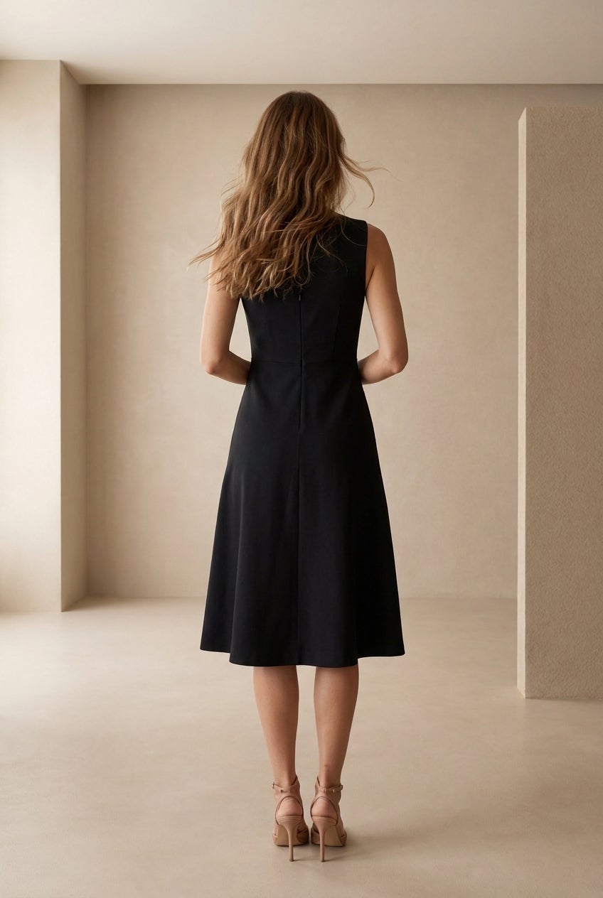Bi-Stretch Fit and Flare Dress image number 2