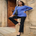 Stretch Denim Flared Leg Jegging image number null