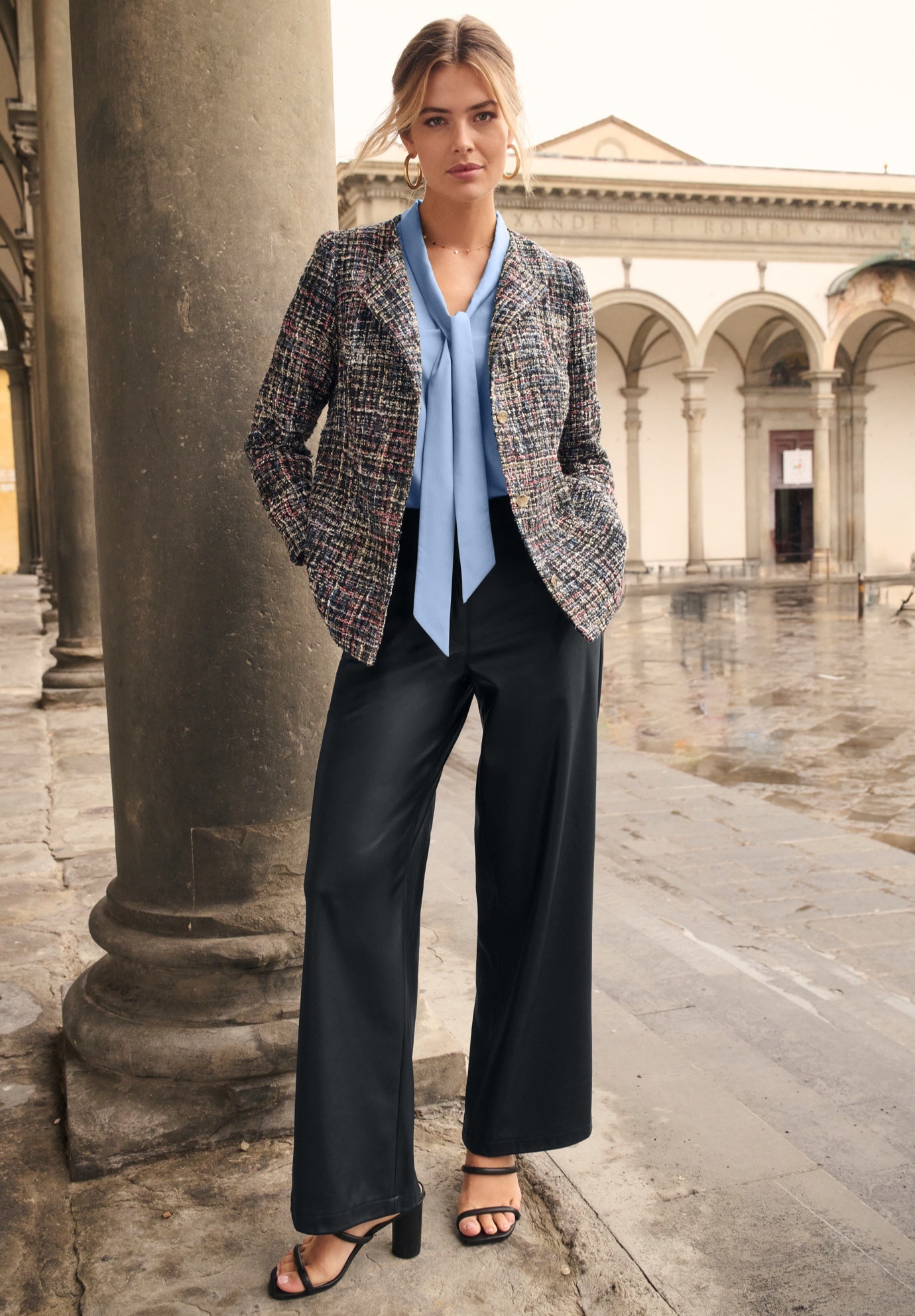 Faux Leather Wide Leg Trouser image number 0