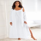 Long 2-Piece Cabbage-Rose Peignoir Set image number null