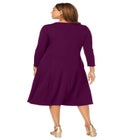 Long Sleeve Stretch Ponte Dress image number null