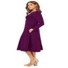 Long Sleeve Stretch Ponte Dress image number null