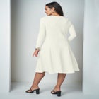 Long Sleeve Stretch Ponte Dress image number null