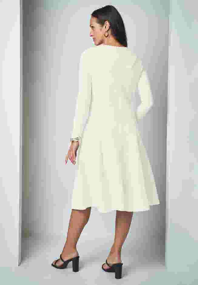 Long Sleeve Stretch Ponte Dress image number 1