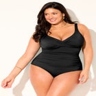 V-Neck One Piece Swimsuit image number null