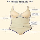 V-Neck One Piece Swimsuit image number null